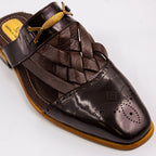 Brown Delmore Woven Medallion Mules