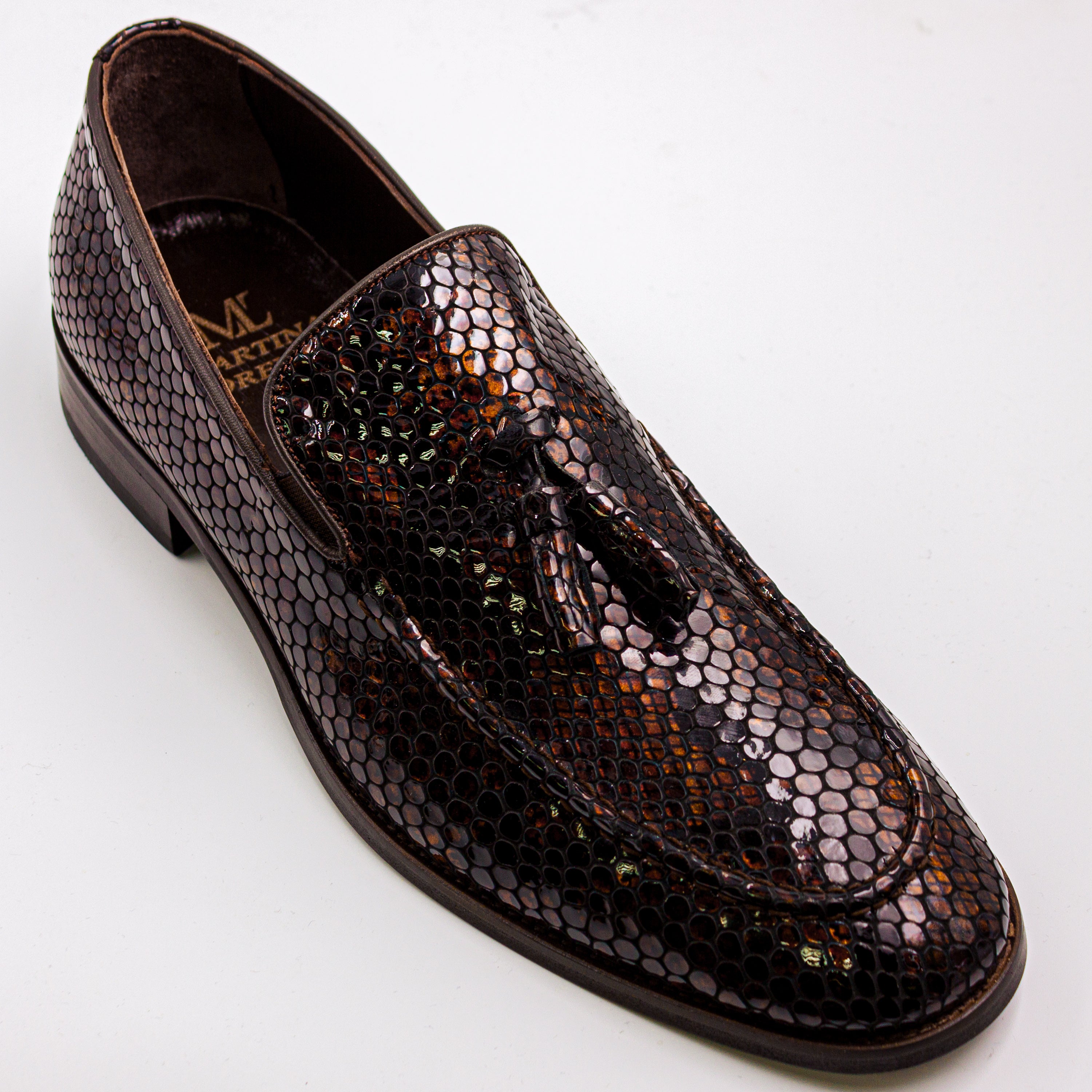Brown Everly Scaled Tassel Loafer