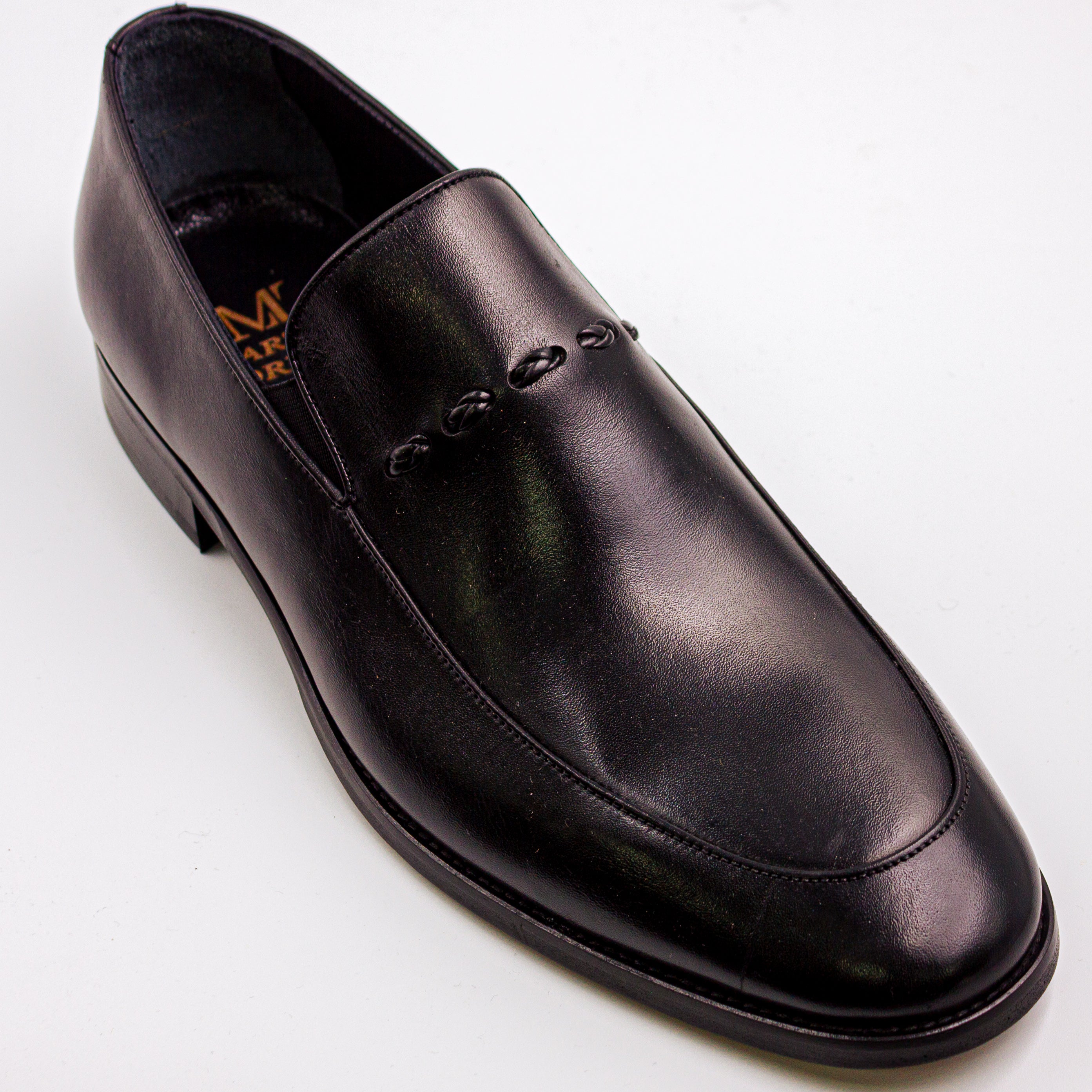 Black Halden Knot-Stitch Loafer