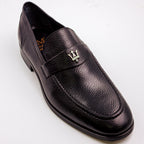 Black Sterling Pebble Bit Loafer