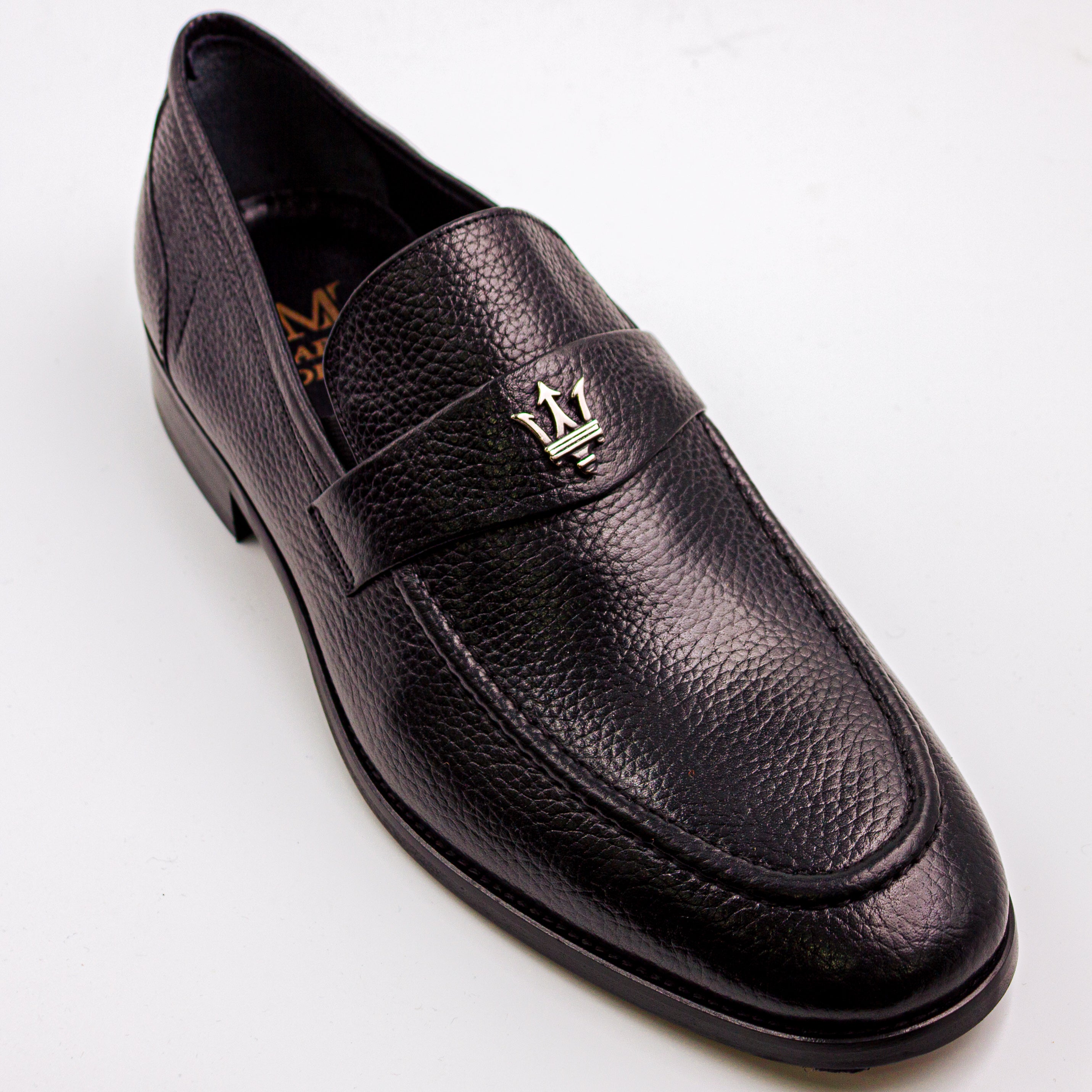 Black Sterling Pebble Bit Loafer