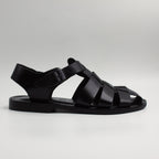 Black Interlaced Sandals