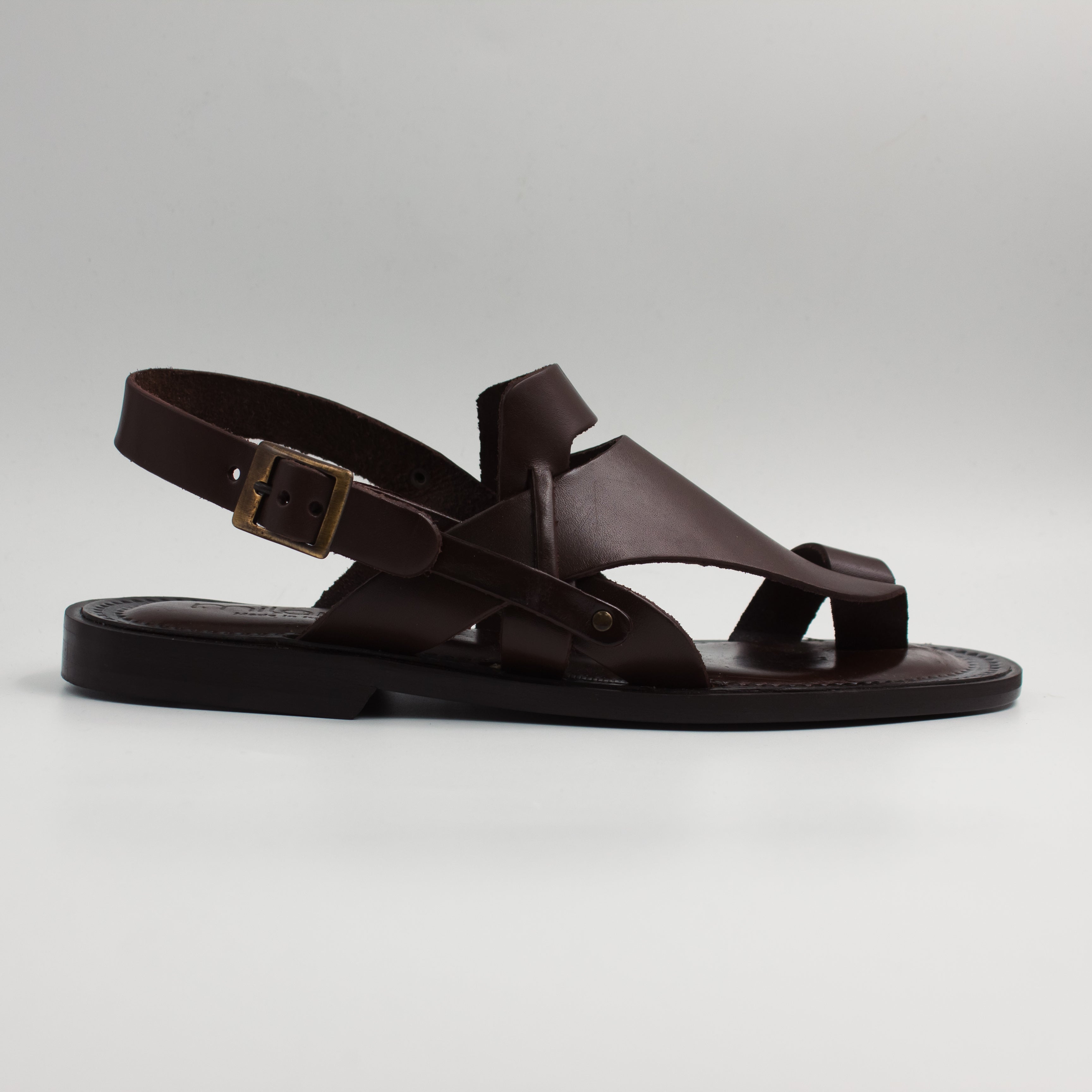 Brown Plain Wraparound Sandals
