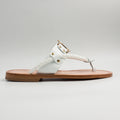 White Palermo Warrior Toe-Post Slides