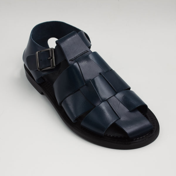 Blue Interlaced Covered Sandals