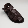 Brown Interlaced Covered Sandals