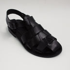 Black Interlaced Sandals