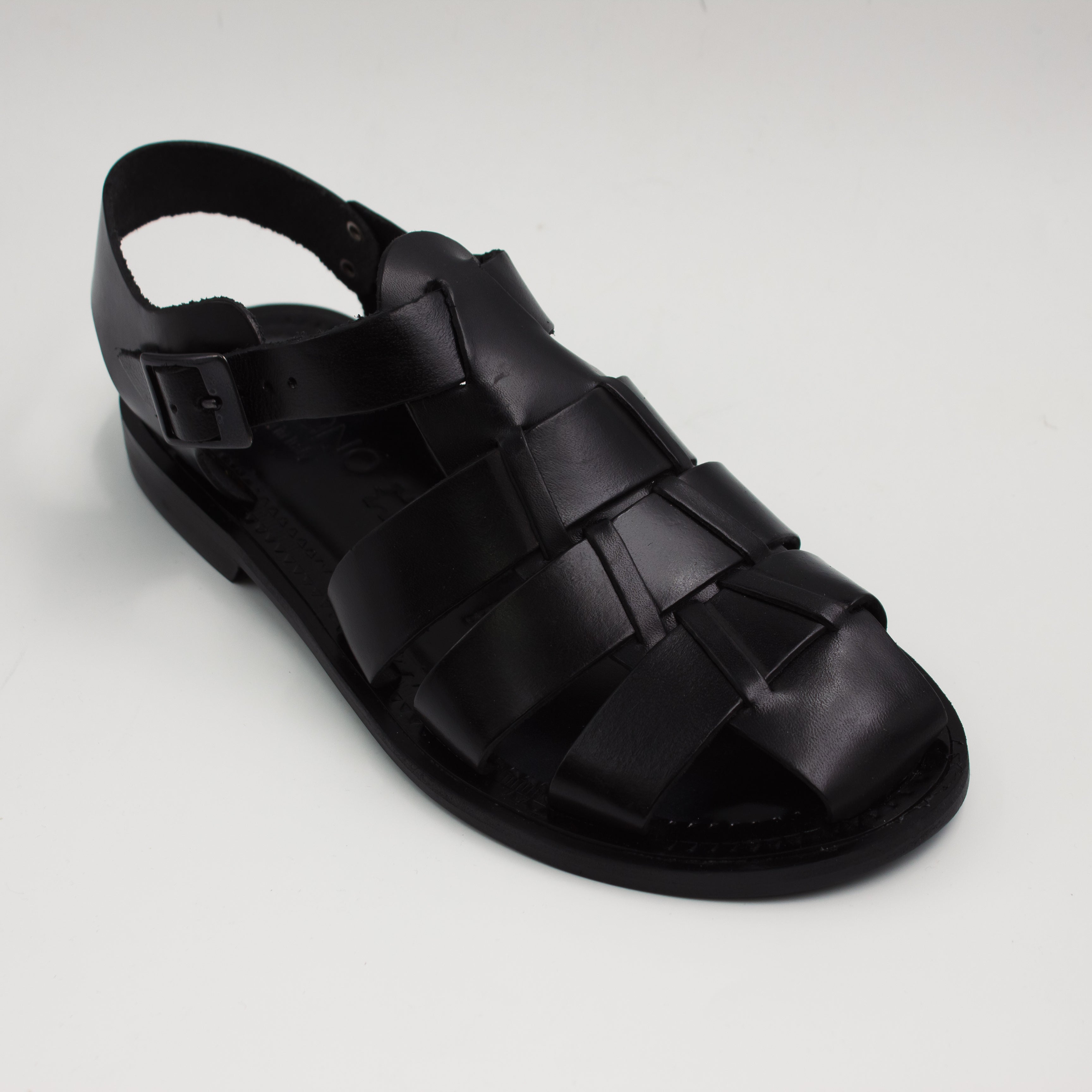 Black Interlaced Sandals