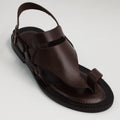 Brown Plain Wraparound Sandals
