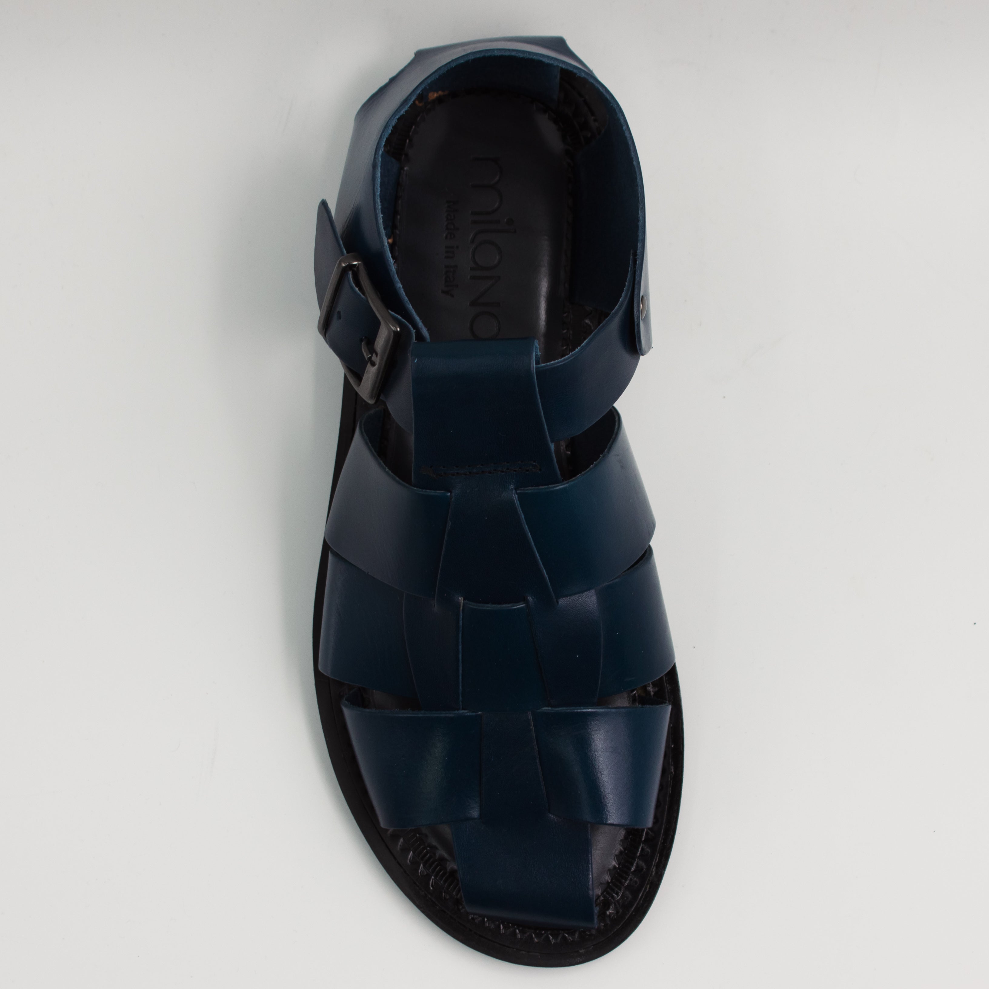 Blue Interlaced Covered Sandals