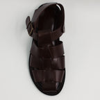 Brown Interlaced Covered Sandals