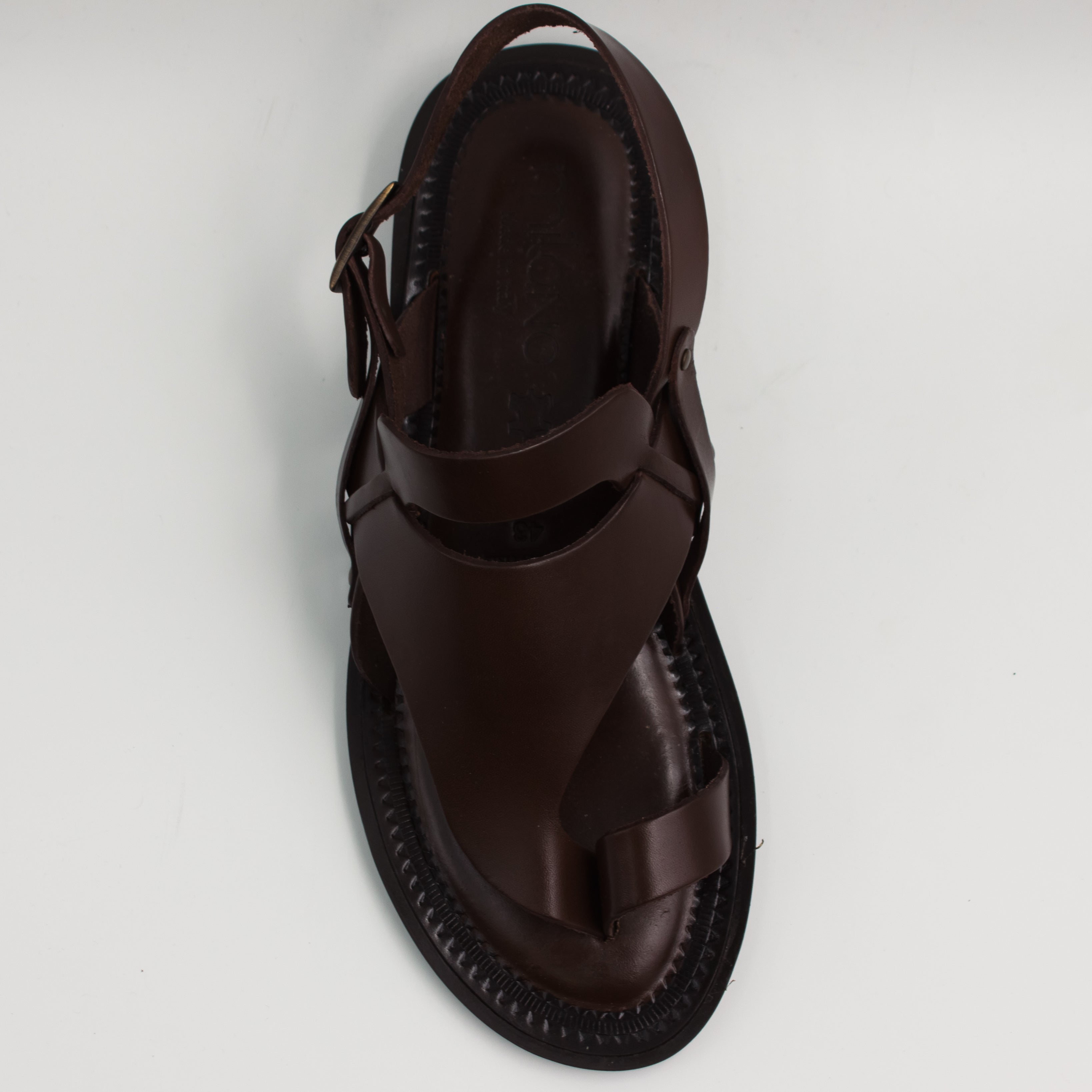 Brown Plain Wraparound Sandals