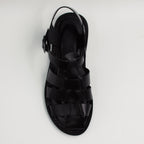 Black Interlaced Sandals