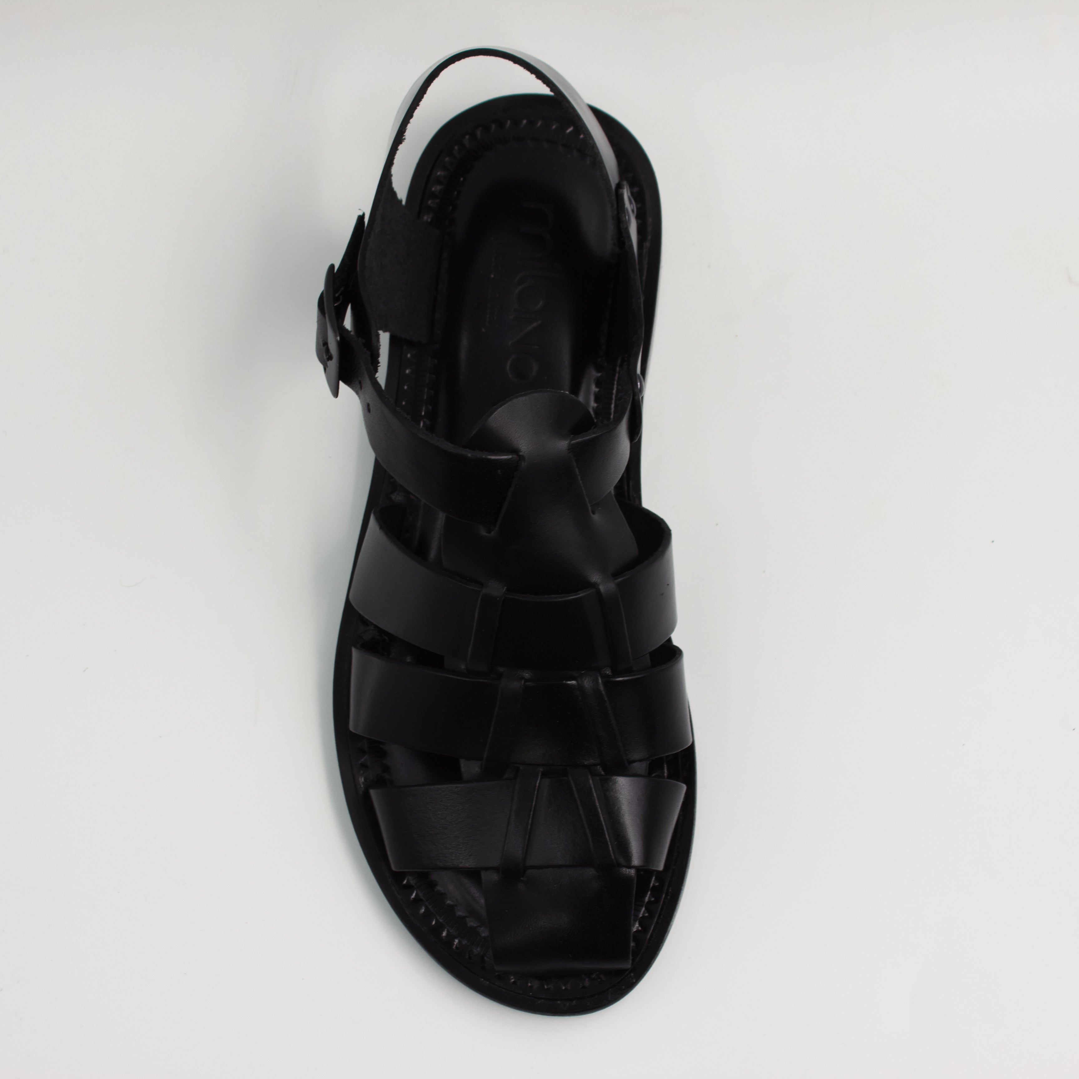 Black Interlaced Sandals