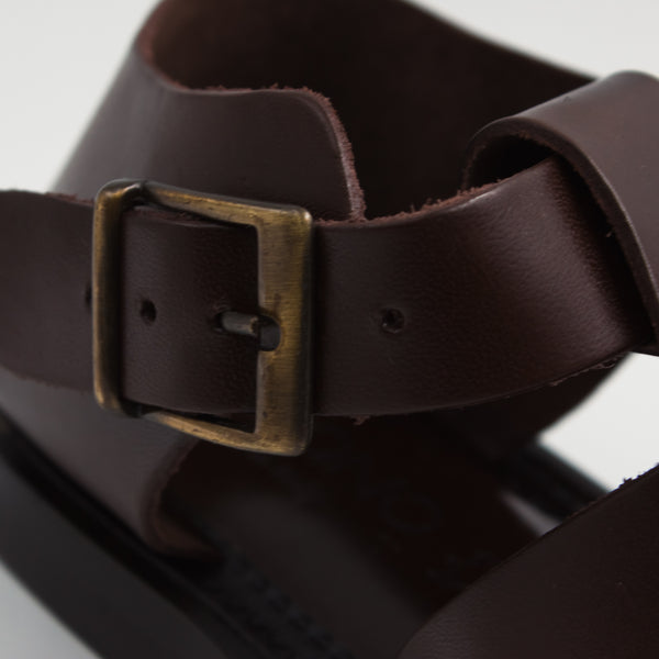 Brown Interlaced Covered Sandals