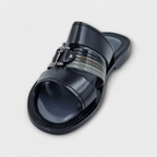 Black Modena Banded Slipper - Italian Women's Slippers - Classic Shoes London