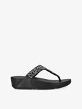 Fitflop Lulu Black Crystal Rhinestone-Embellished Sandals