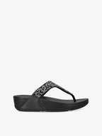 Fitflop Lulu Black Crystal Rhinestone-Embellished Sandals
