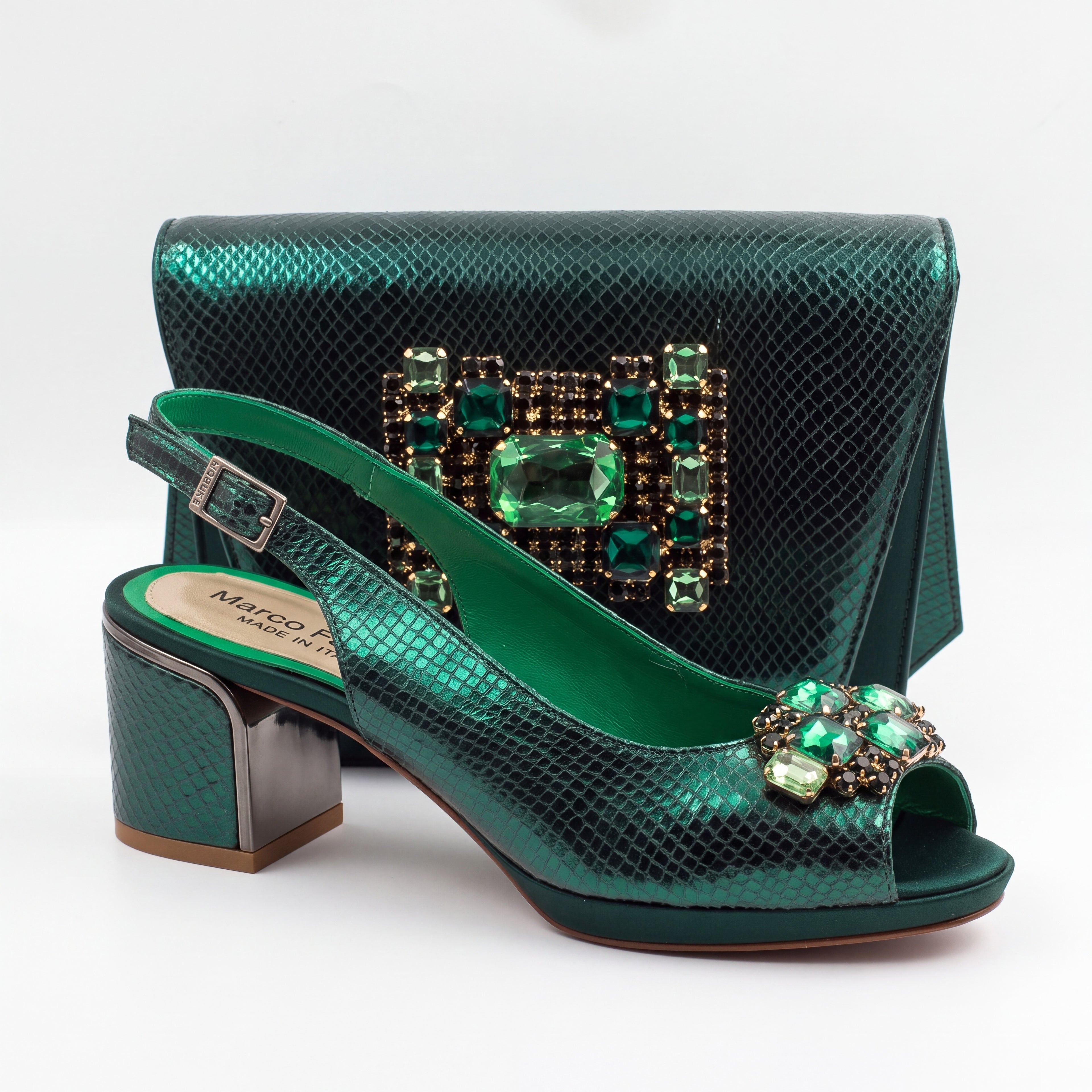 Emerald Green Metallic Scaled Set