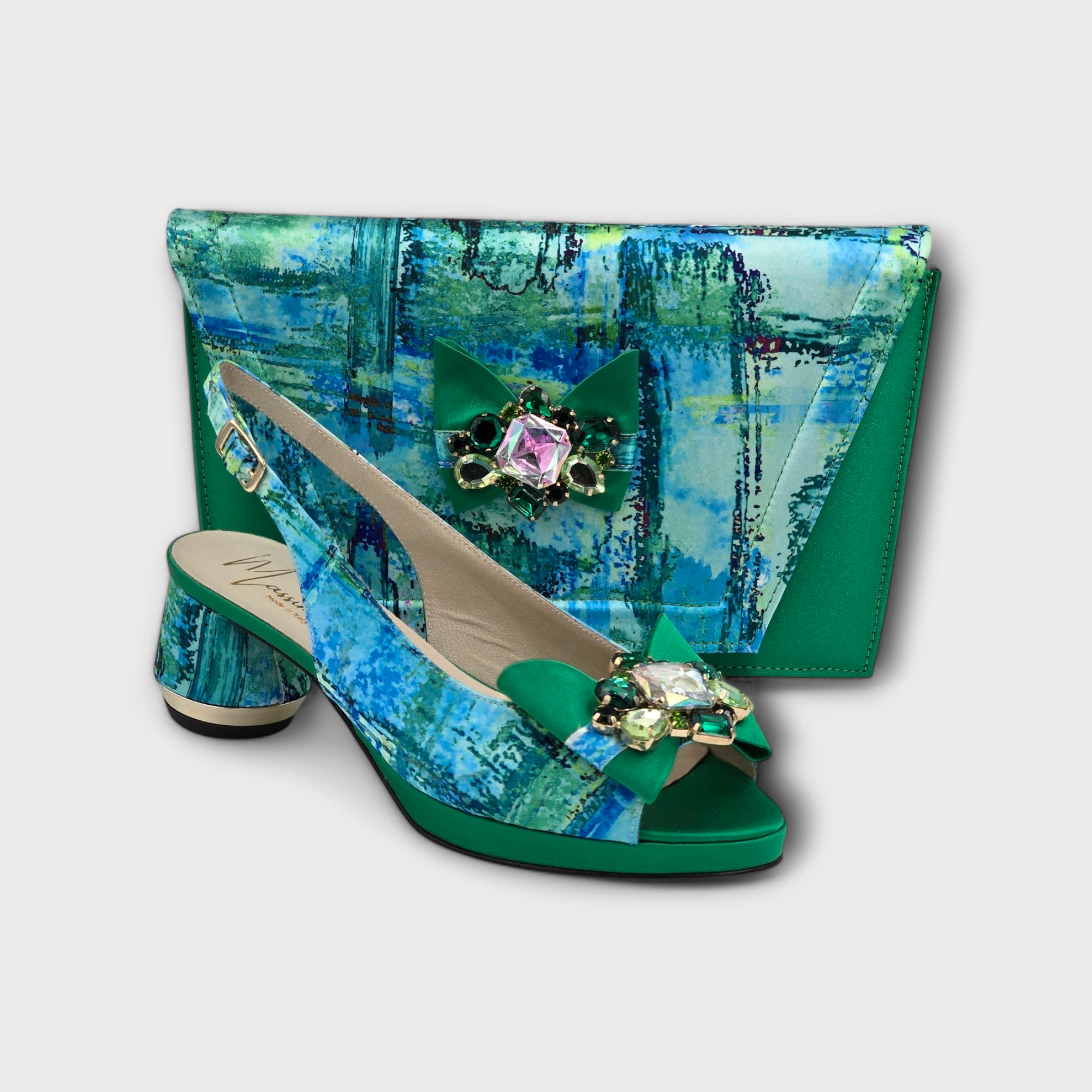 Leaf Green Aqua Mix Low Set