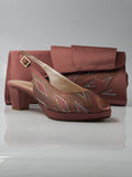 Onion Stone Diamond Set - Italian Shoe and Bag Set - Classic Shoes London