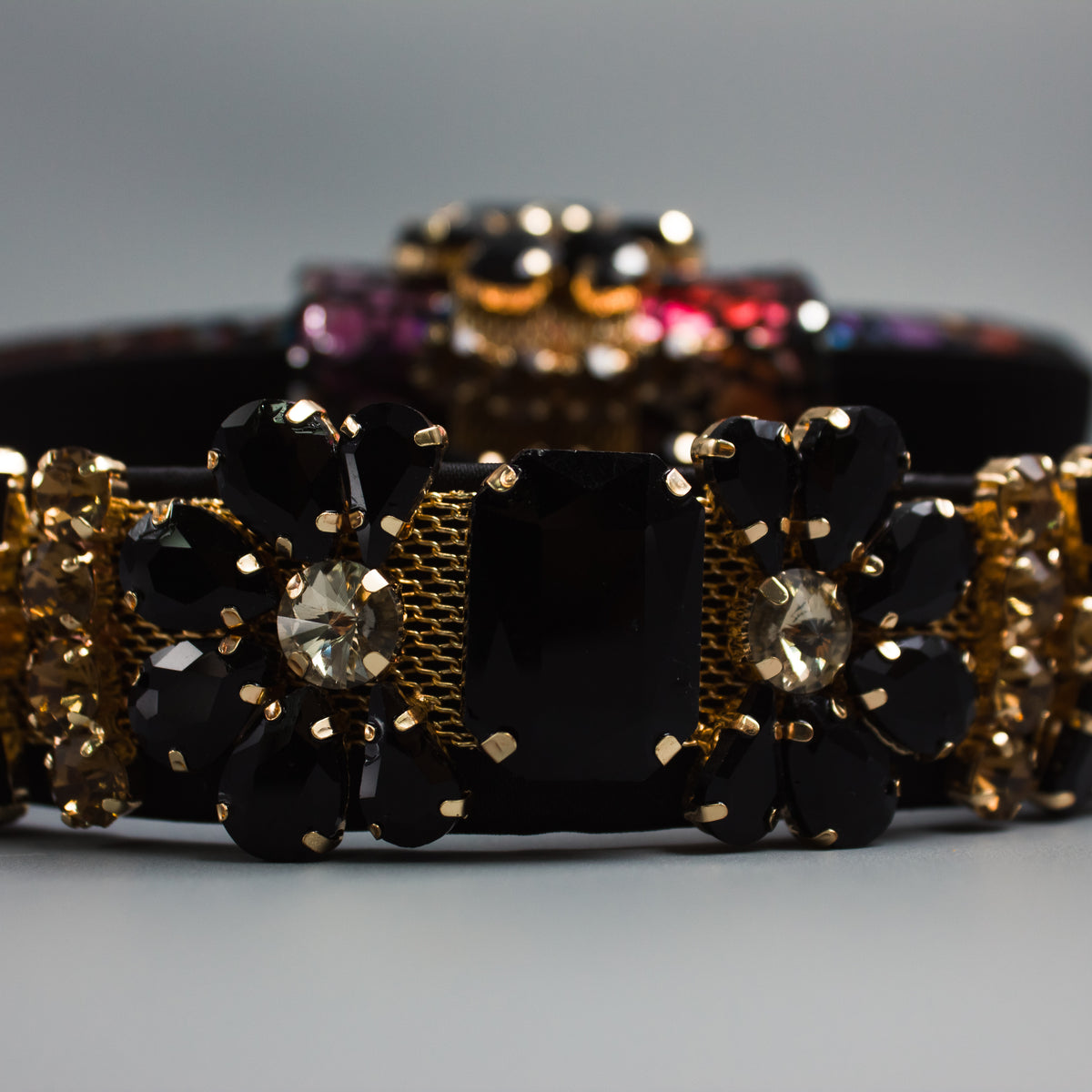 Midnight Multi Regal Crystal Wedge Set