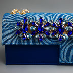 Cobalt Blue Zebra-Wave Sapphire Set