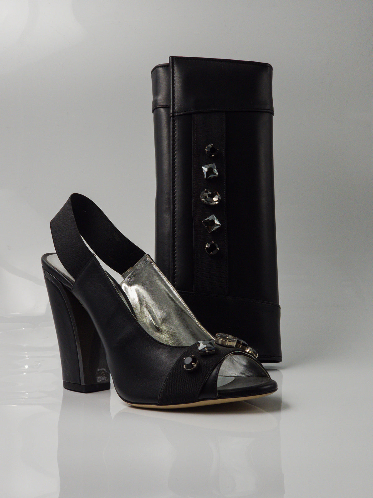 Black Leather Shapes Set