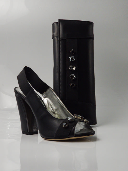 Black Leather Shapes Set