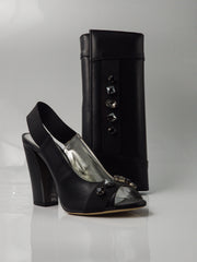 Black Leather Shapes Set
