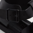 Black Interlaced Covered Sandals