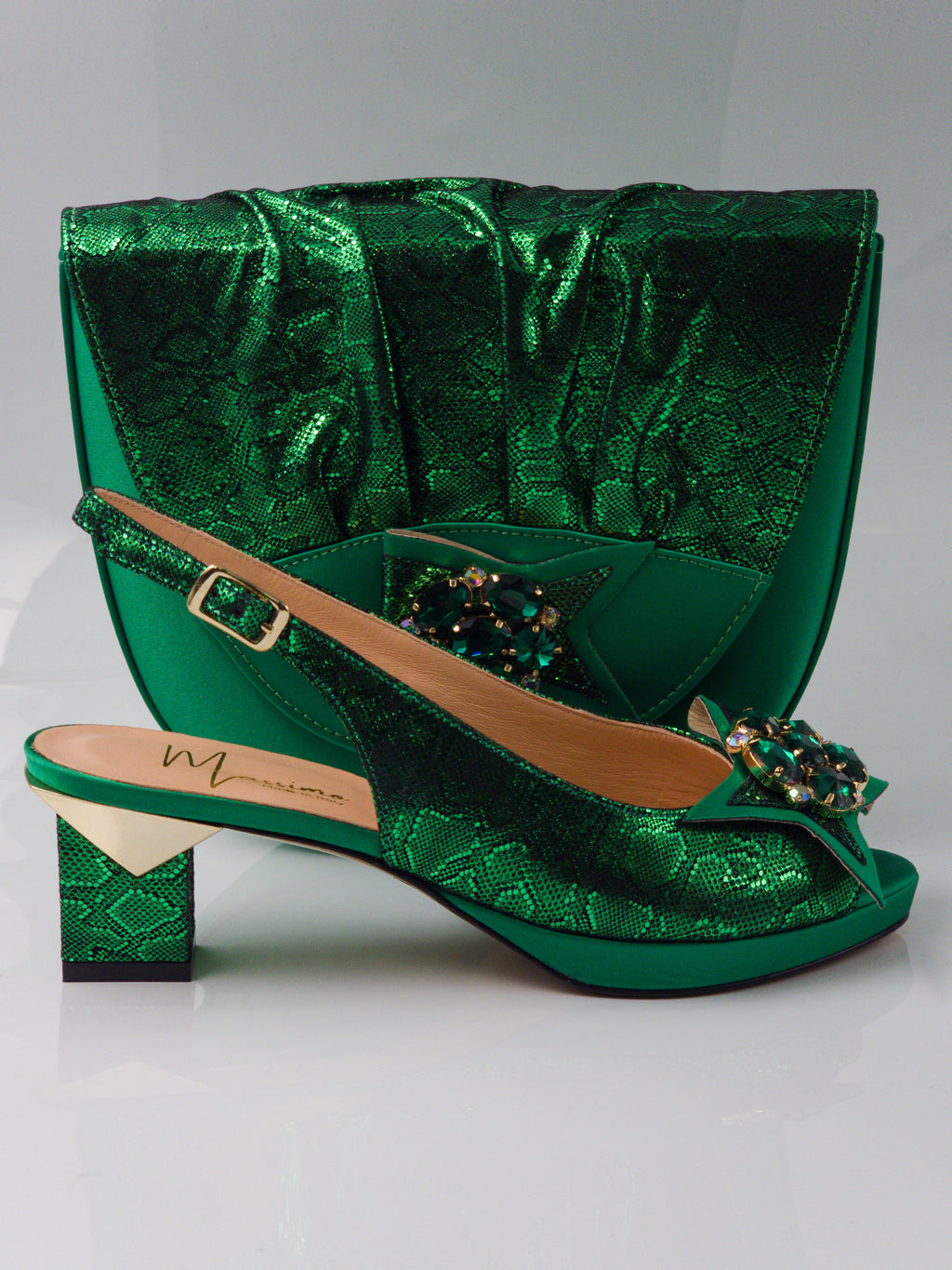 Nigerian Green Jewel Set