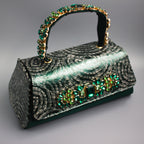 Emerald Marbled-Lace Crystal Set