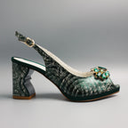 Emerald Marbled-Lace Crystal Set