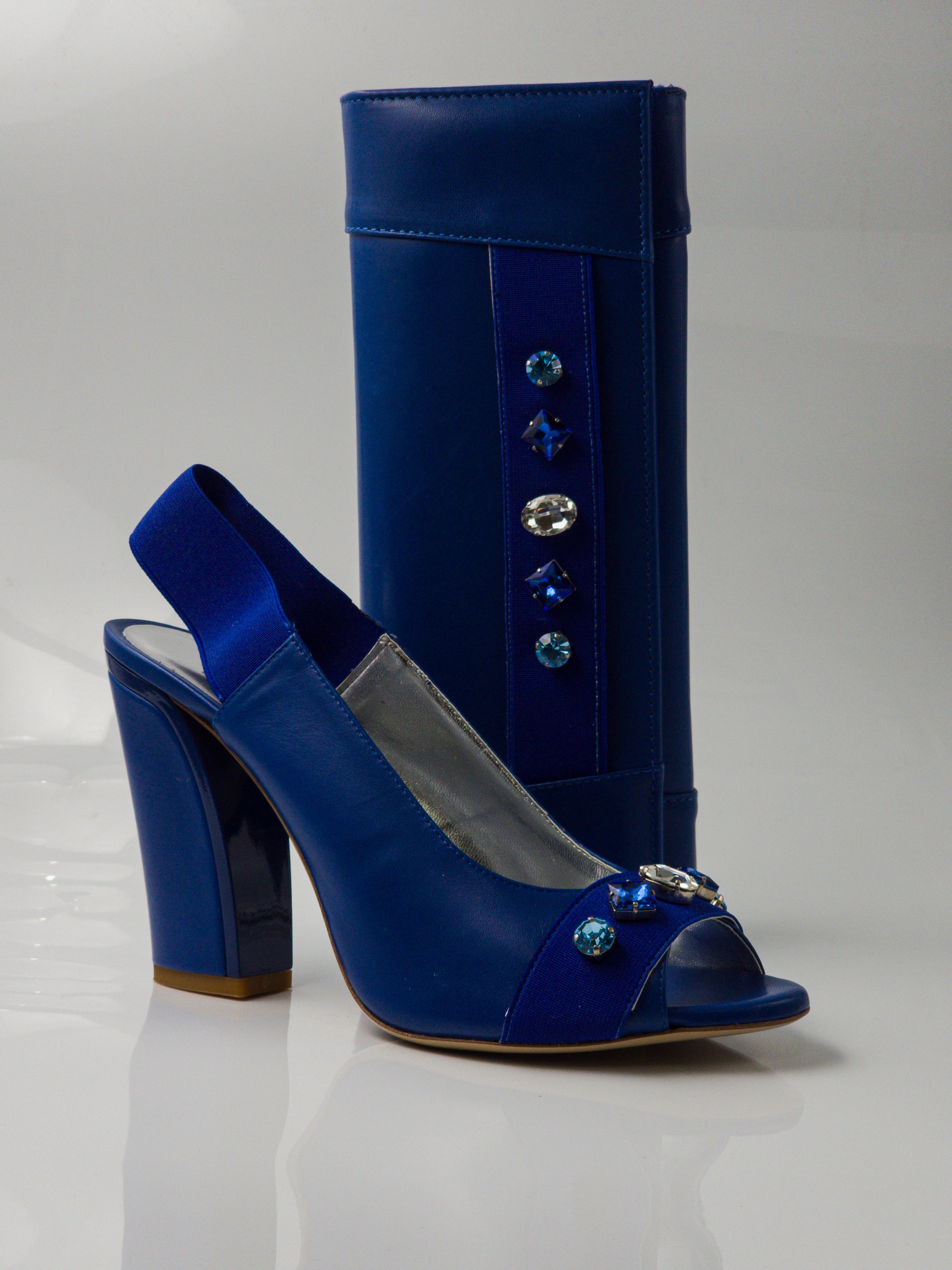 Royal Blue Leather Shapes Set