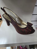 Chocolate Brown Glittered Butterfly Set - Italian Shoe and Bag Set - Classic Shoes London