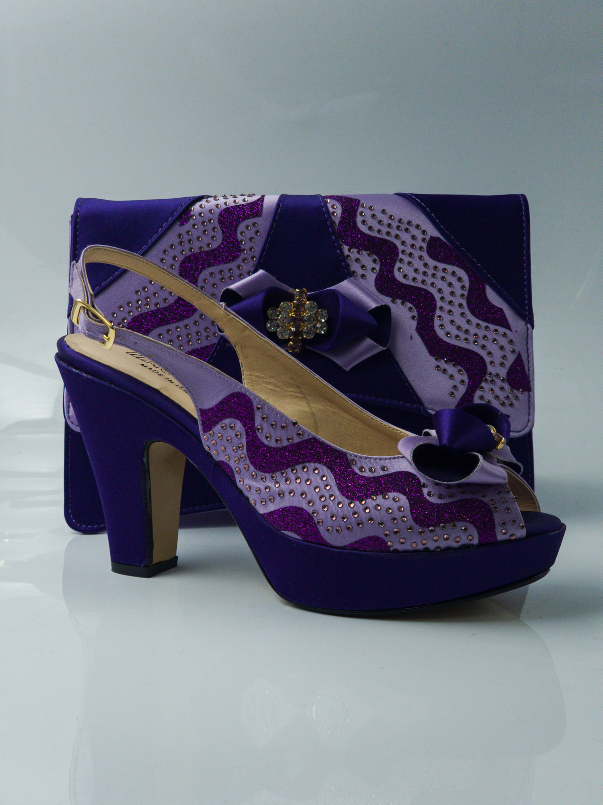 Lilac/Purple Wave Glittered Set