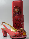 Coral Orb Set - Italian Shoe and Bag Set - Classic Shoes London