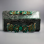 Emerald Marbled-Lace Crystal Set