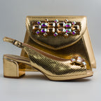 Gold Iridescent Metallic Scaled Set
