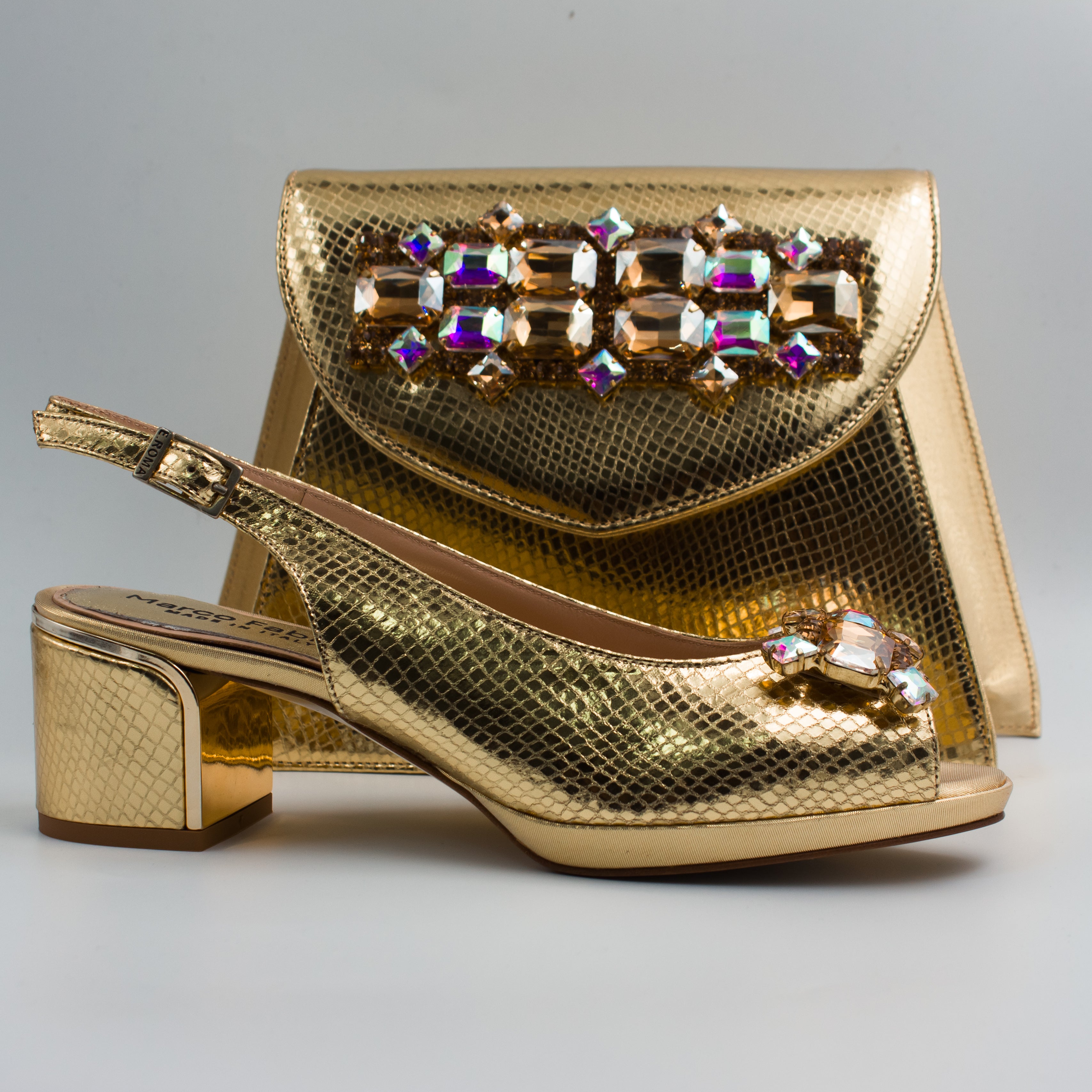Gold Iridescent Metallic Scaled Set