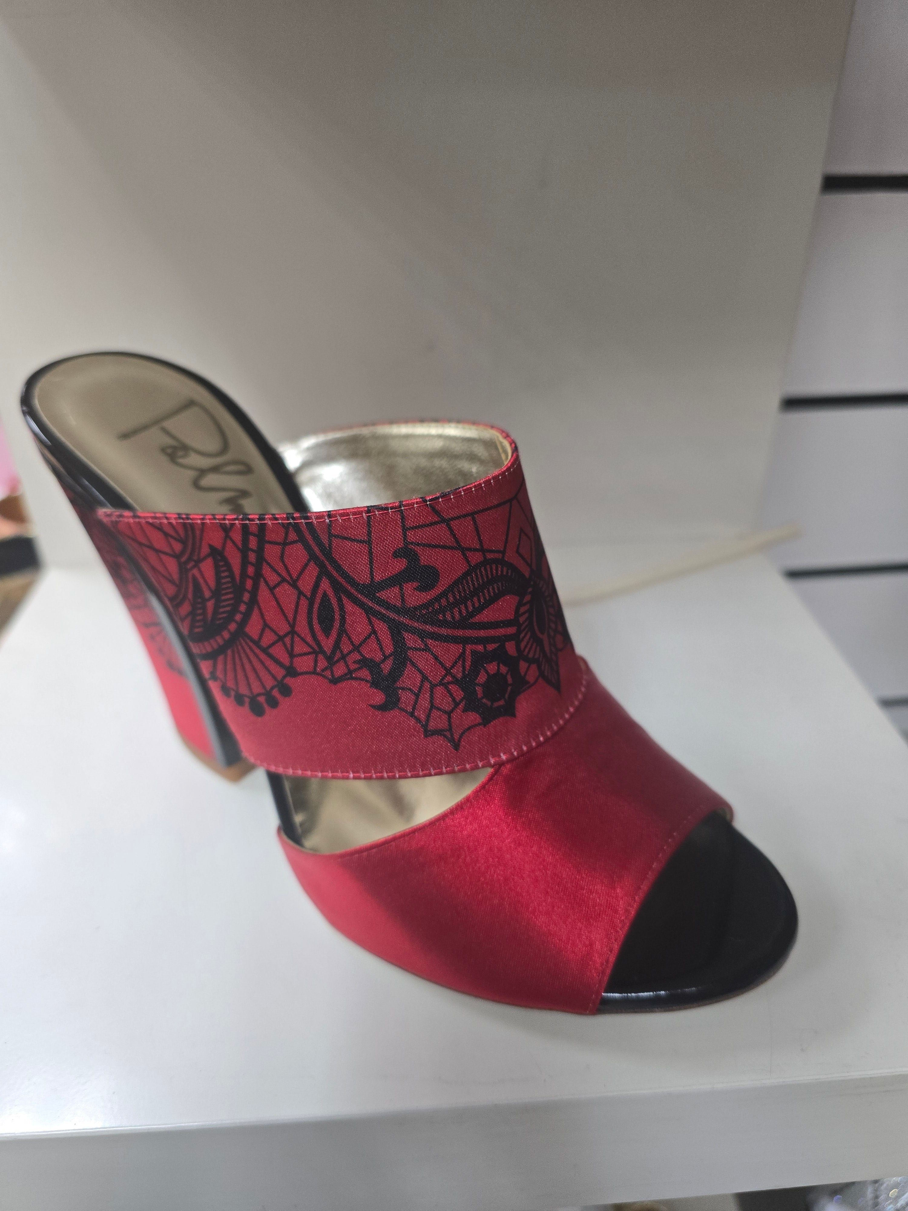 Red Webbed Slipper Set - Italian Shoe and Bag Set - Classic Shoes London