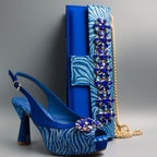 Cobalt Blue Zebra-Wave Sapphire Set