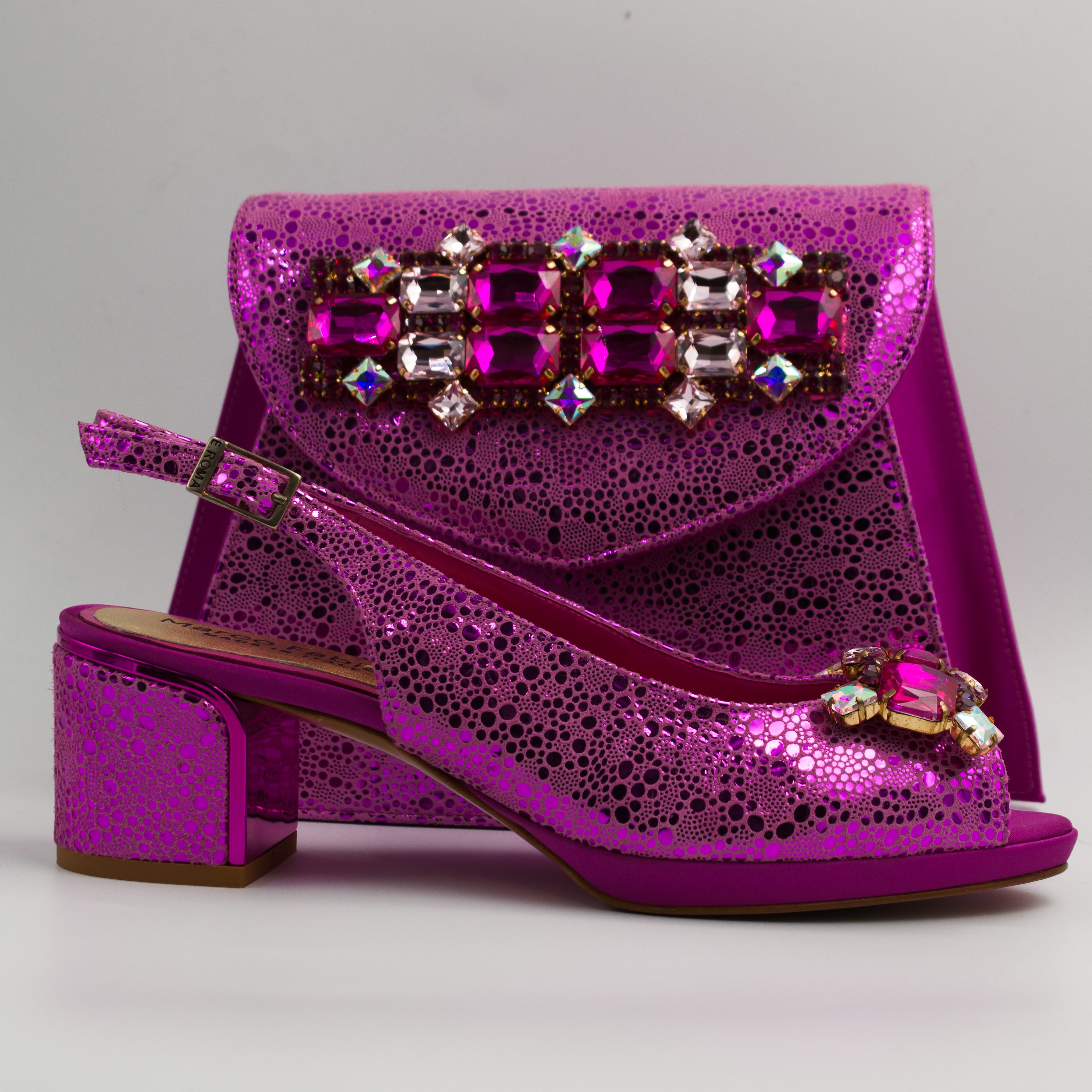 Fuchsia Bubble Print Set