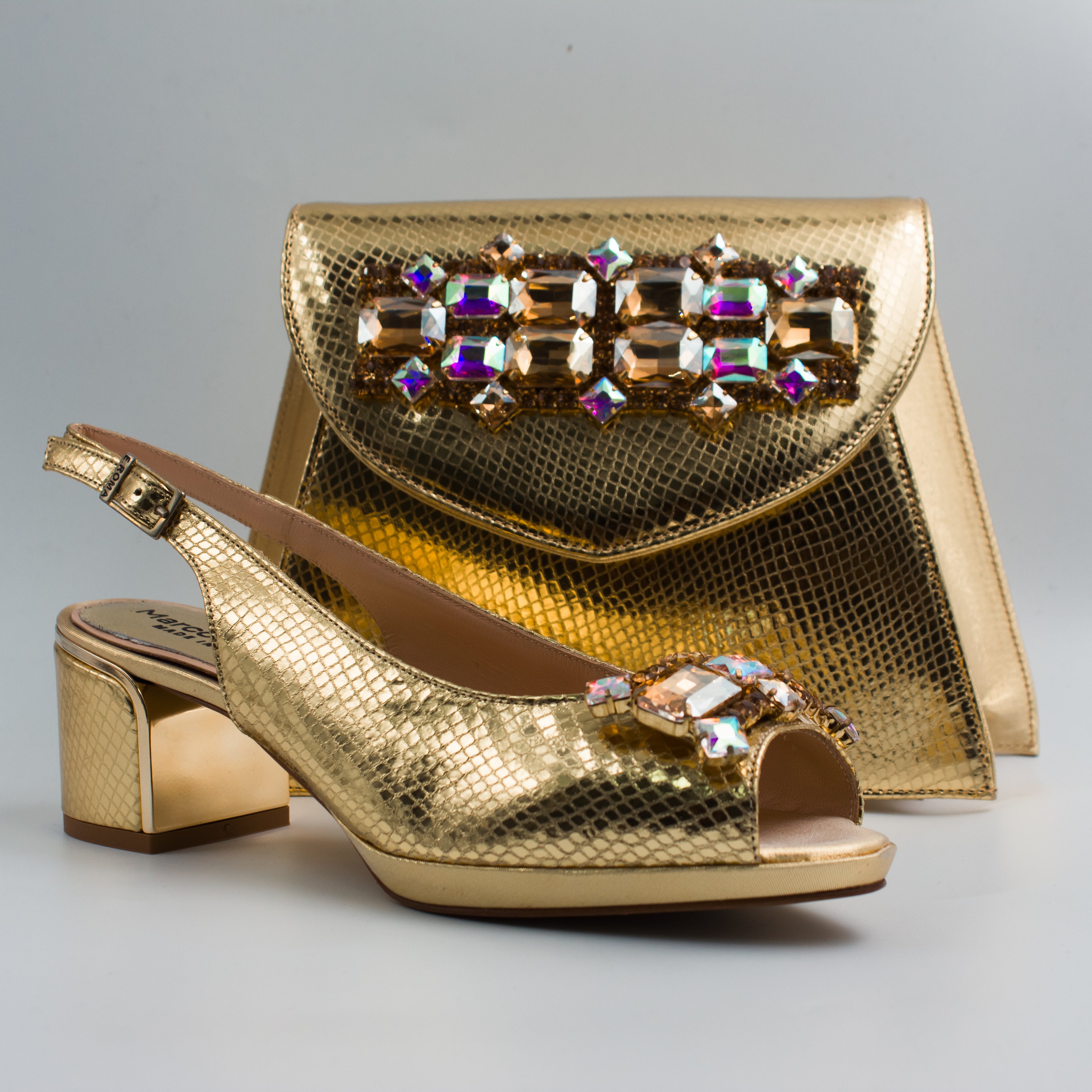Gold Iridescent Metallic Scaled Set