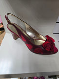 Burgundy Wine Bow Set - Italian Shoe and Bag Set - Classic Shoes London