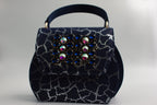 Navy/Silver Crackle Set