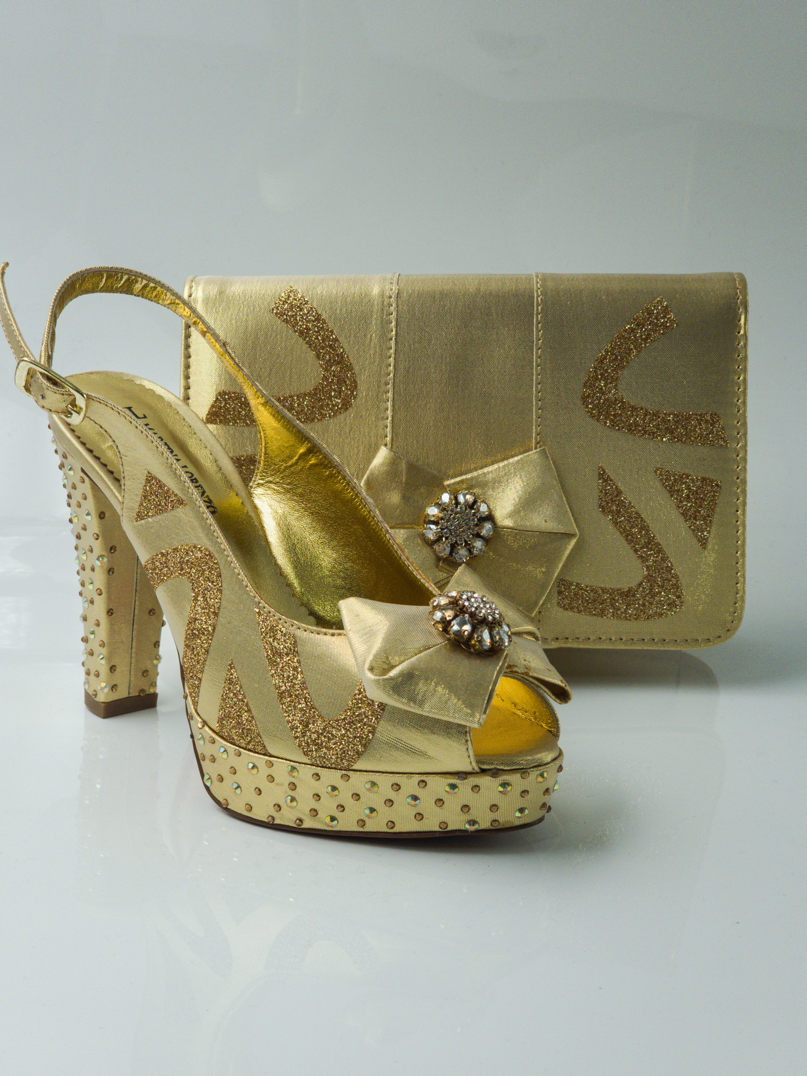 Gold Glitter Bedazzled Set