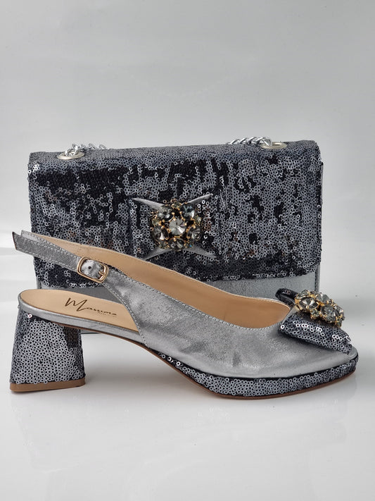 Grey Sequined Set