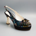 Midnight Multi Regal Crystal Wedge Set